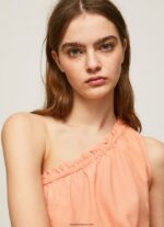 mujer top con escote asimétrico Pepe Jeans 44JTZ355 durazno - Imagen 3