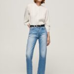 mujer vaqueros celyn de talle alto Pepe Jeans 44JTZ25 mezclilla