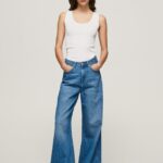 mujer vaqueros jaimy de talle alto Pepe Jeans 44JTZ79 mezclilla
