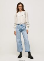 mujer vaqueros Lexa Sky de talle alto y ancho Pepe Jeans 44JTZ78 mezclilla
