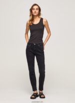 mujer vaqueros violetas de talle alto Pepe Jeans 44JTZ92 mezclilla