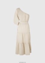 mujer vestido asimétrico de lino pua Pepe Jeans 44JTZ202 piedra - Imagen 5