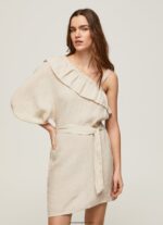 mujer vestido asimétrico Pepe Jeans 44JTZ201 piedra - Imagen 2