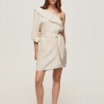 mujer vestido asimétrico Pepe Jeans 44JTZ201 piedra