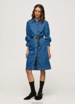 mujer vestido camisero corto de mezclilla Pepe Jeans 44JTZ101 mezclilla