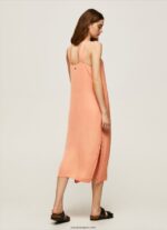 mujer vestido casey de raso liso Pepe Jeans 44JTZ187 durazno - Imagen 4