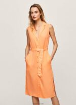 mujer vestido con cuello de solapa Pepe Jeans 44JTZ212 durazno - Imagen 2