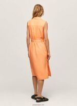 mujer vestido con cuello de solapa Pepe Jeans 44JTZ212 durazno - Imagen 4