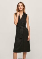 mujer vestido con cuello de solapa Pepe Jeans 44JTZ224 negro - Imagen 2