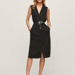 mujer vestido con cuello de solapa Pepe Jeans 44JTZ224 negro
