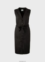mujer vestido con cuello de solapa Pepe Jeans 44JTZ224 negro - Imagen 5
