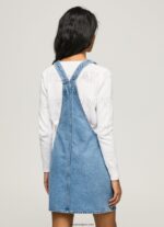mujer vestido con peto de mezclilla Pepe Jeans 44JTZ162 mezclilla - Imagen 4