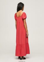mujer vestido fluido Pepe Jeans 44JTZ150 estudio rojo - Imagen 4