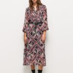 mujer vestido midi con detalles paisley Pepe Jeans 44JTZ180 multi
