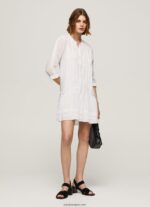 mujer vestido patris con detalles calados Pepe Jeans 44JTZ148 blanco - Imagen 2