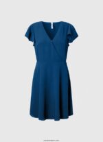 mujer vestido patrizia con cuello cruzado Pepe Jeans 44JTZ197 océano - Imagen 5