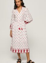 mujer vestido popular bordado Pepe Jeans 44JTZ149 blanco - Imagen 2