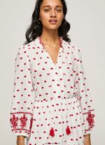 mujer vestido popular bordado Pepe Jeans 44JTZ149 blanco - Imagen 3