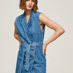 mujer vestido vaquero corto carmen Pepe Jeans 44JTZ154 mezclilla